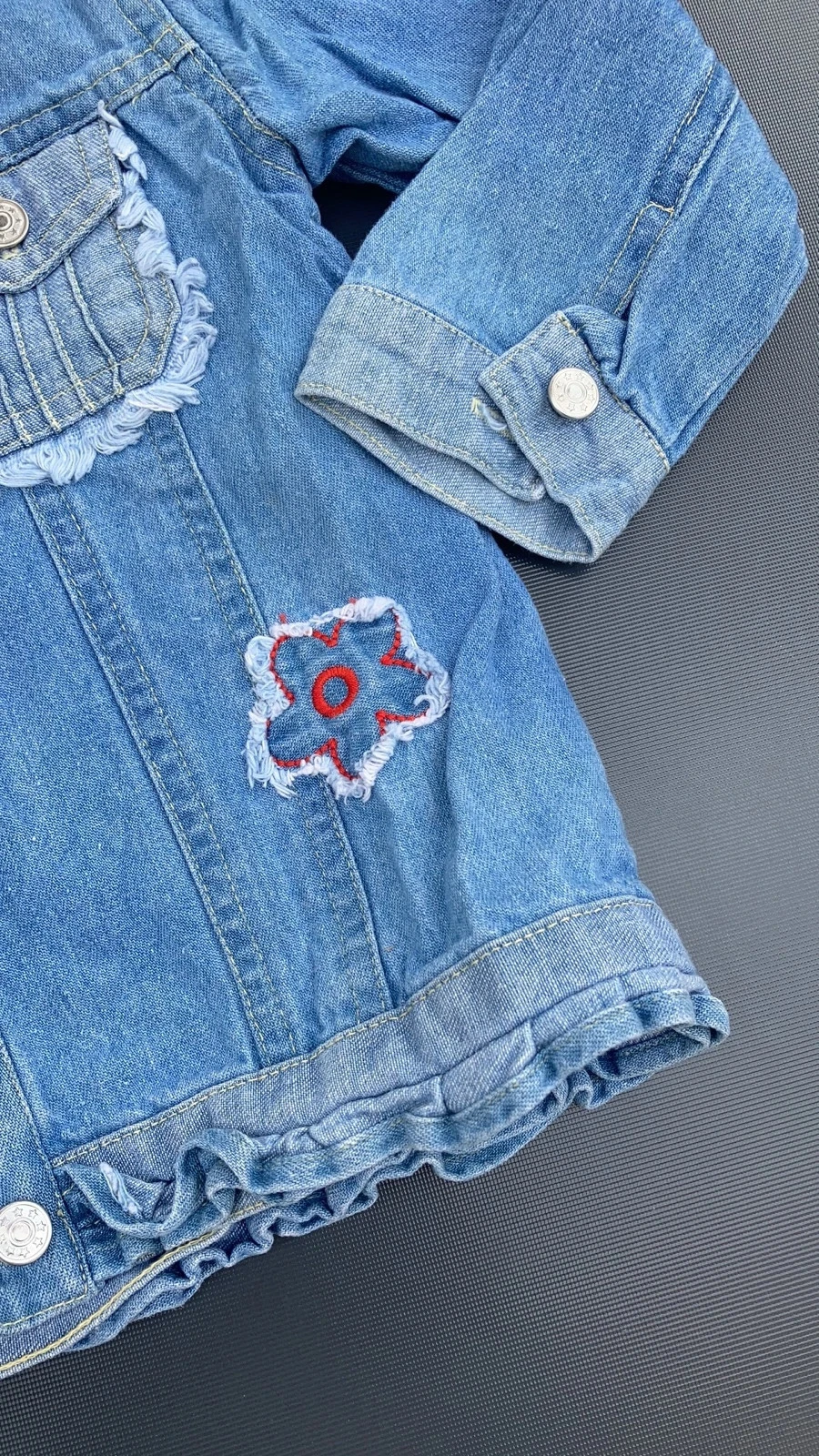 Vestido jeans para bebê menina tamanho 2 anos 24 meses guarda-roupa infantil – photo 2